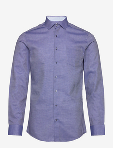 Dobby shirt L/S - lietišķā stila krekli - blue