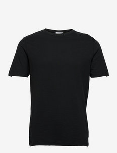 Basic slub tee S/S - laisvalaikio marškinėliai - black
