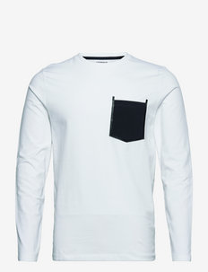 Tee w?. contrast pocket L/S - podstawowe koszulki - white