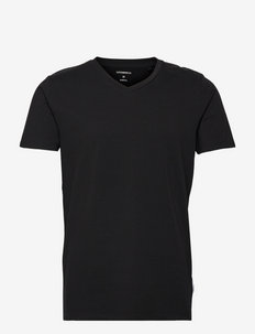 Mens stretch v-neck tee S/S - v-neck t-shirts - black