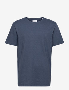 Mouliné o-neck tee S/S - basic t-shirts - dk blue mix