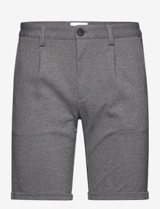 Pleated shorts - chino shorts - grey mix