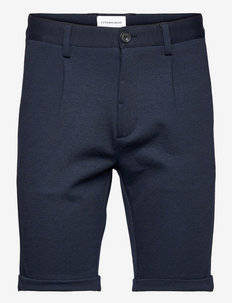 Pleated shorts - chino shorts - navy mix