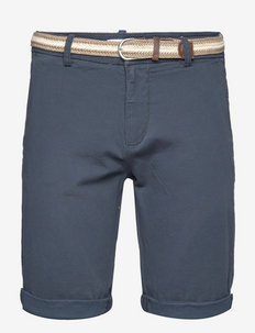 Superflex chino shorts w?. belt - short chino - dk blue