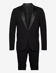 Sustainable stretch tuxedosuit - smokinger - black