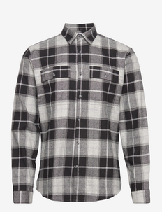 Checked flannel shirt L/S - ruutupaidat - off white