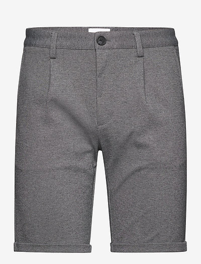 Pleated shorts - chinos shorts - grey mix