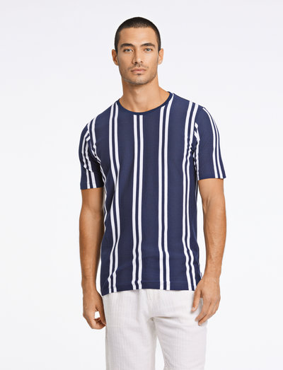 Lindbergh Striped Piqué Tee S/s - T-Shirts - Boozt.com