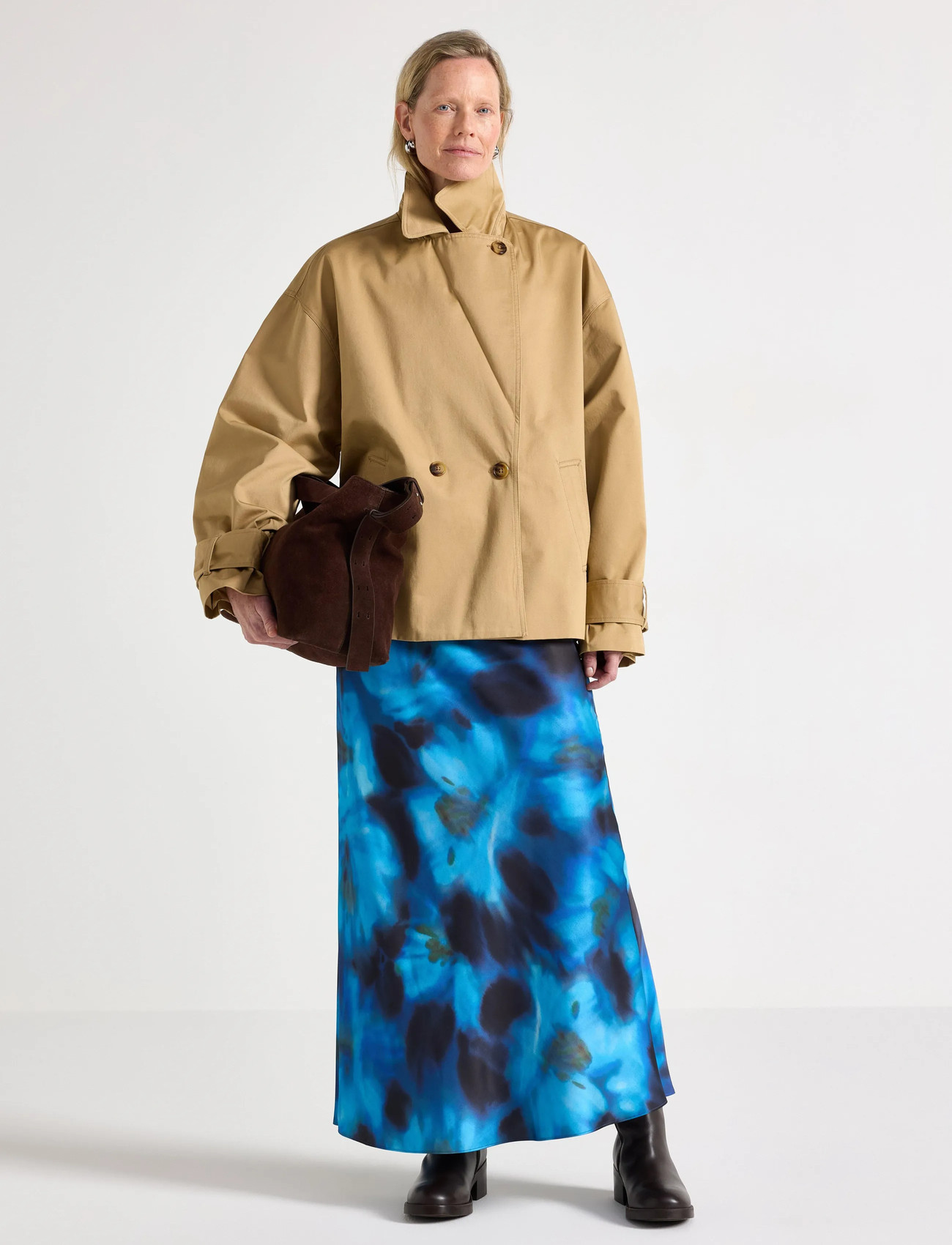 Lindex Skirt Mary, S, Blue, Nederdele > Maxi, Dame