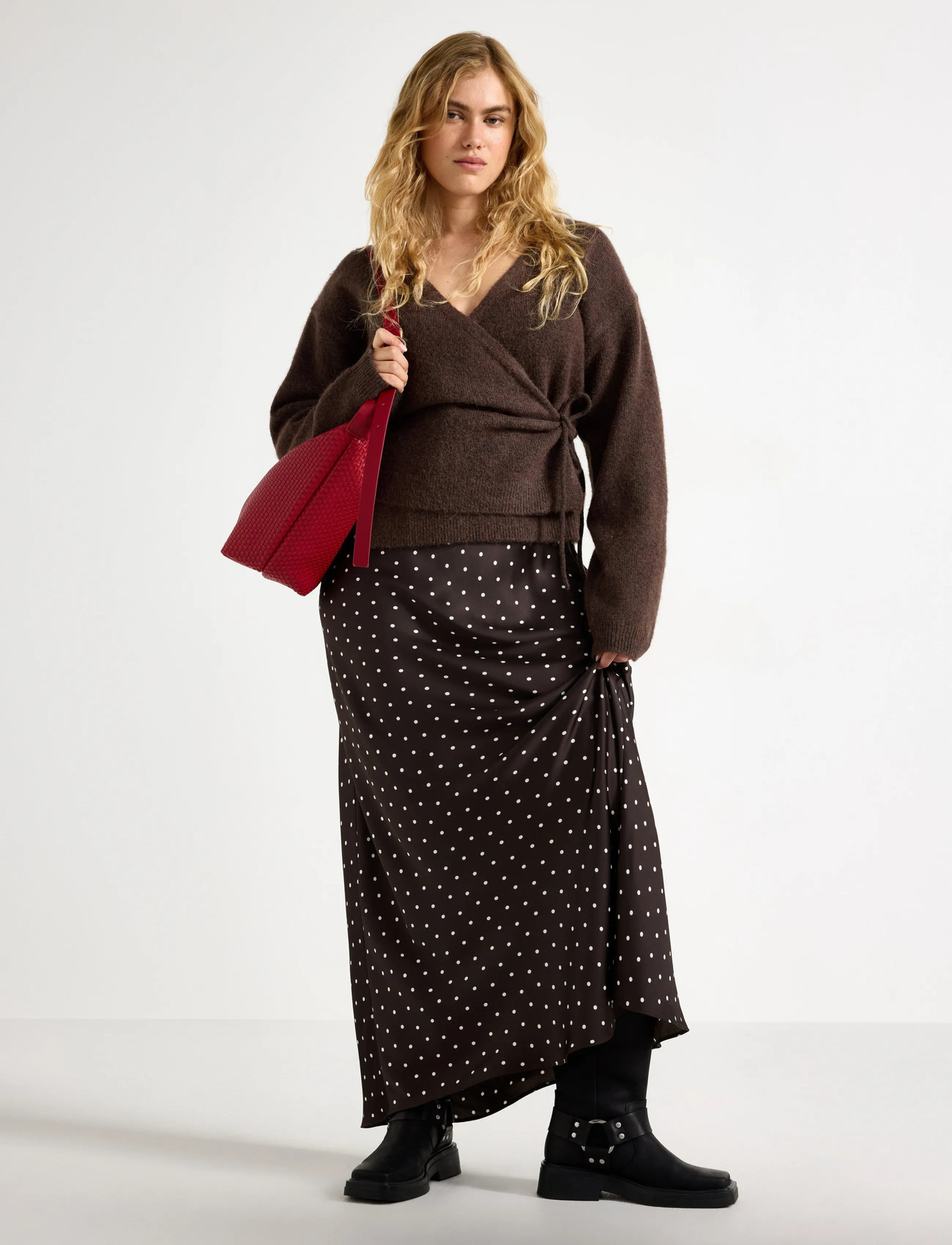 Lindex Skirt Mary, XS, Brown, Nederdele > Maxi, Dame