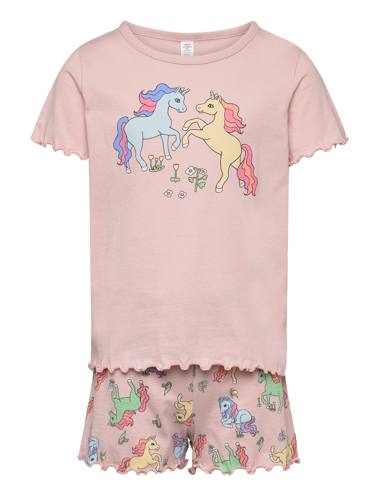 Pyjama Tee Shorts Set Unicorn Pink Lindex
