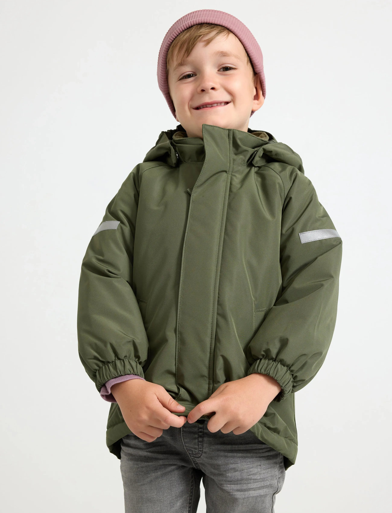 Lindex Water Repellent Padded Jacket, 110, Green, Jakker Og Frakker > Puffer Og Vatterede, Børn