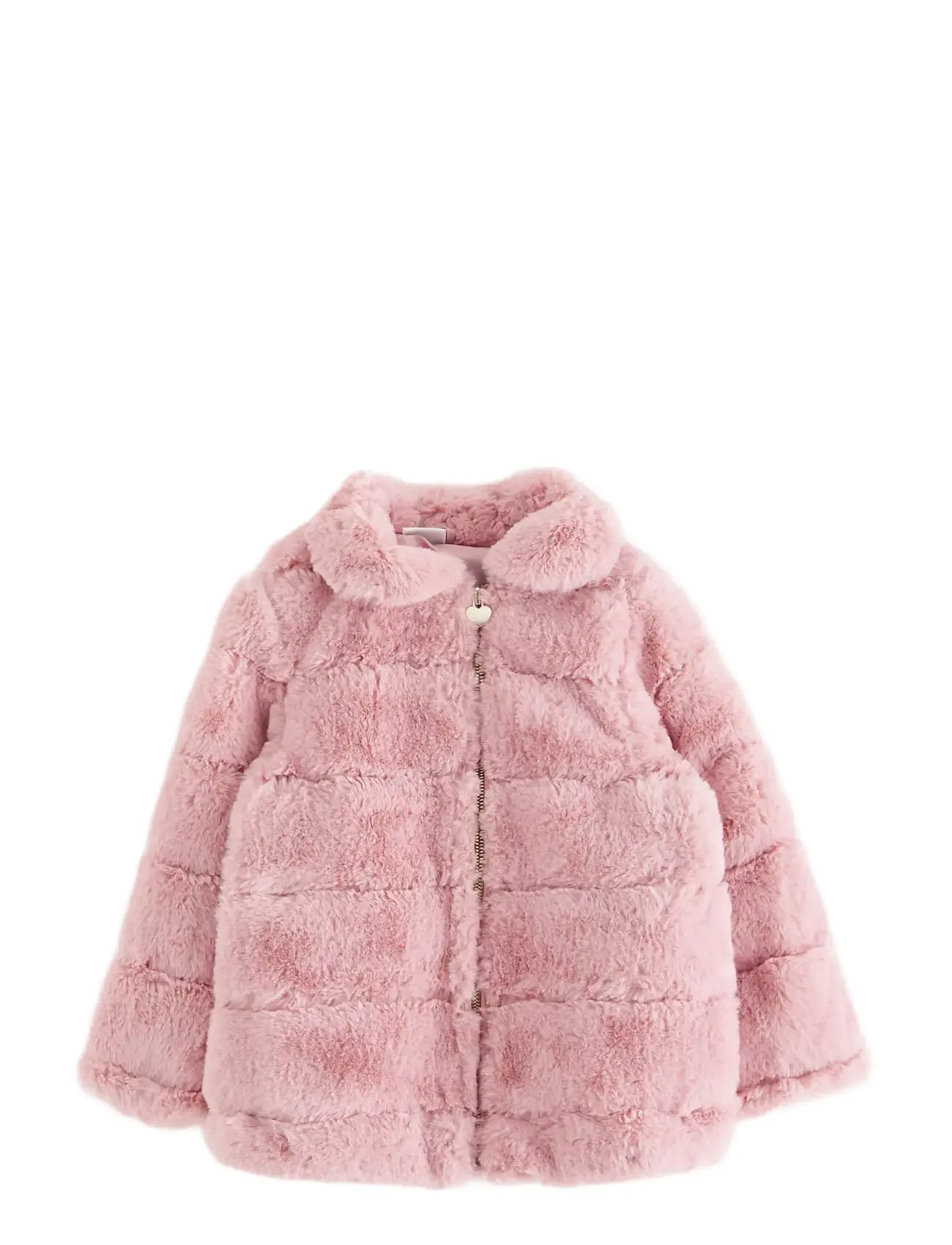 Jacket Fake Fur Jakke Pink Lindex