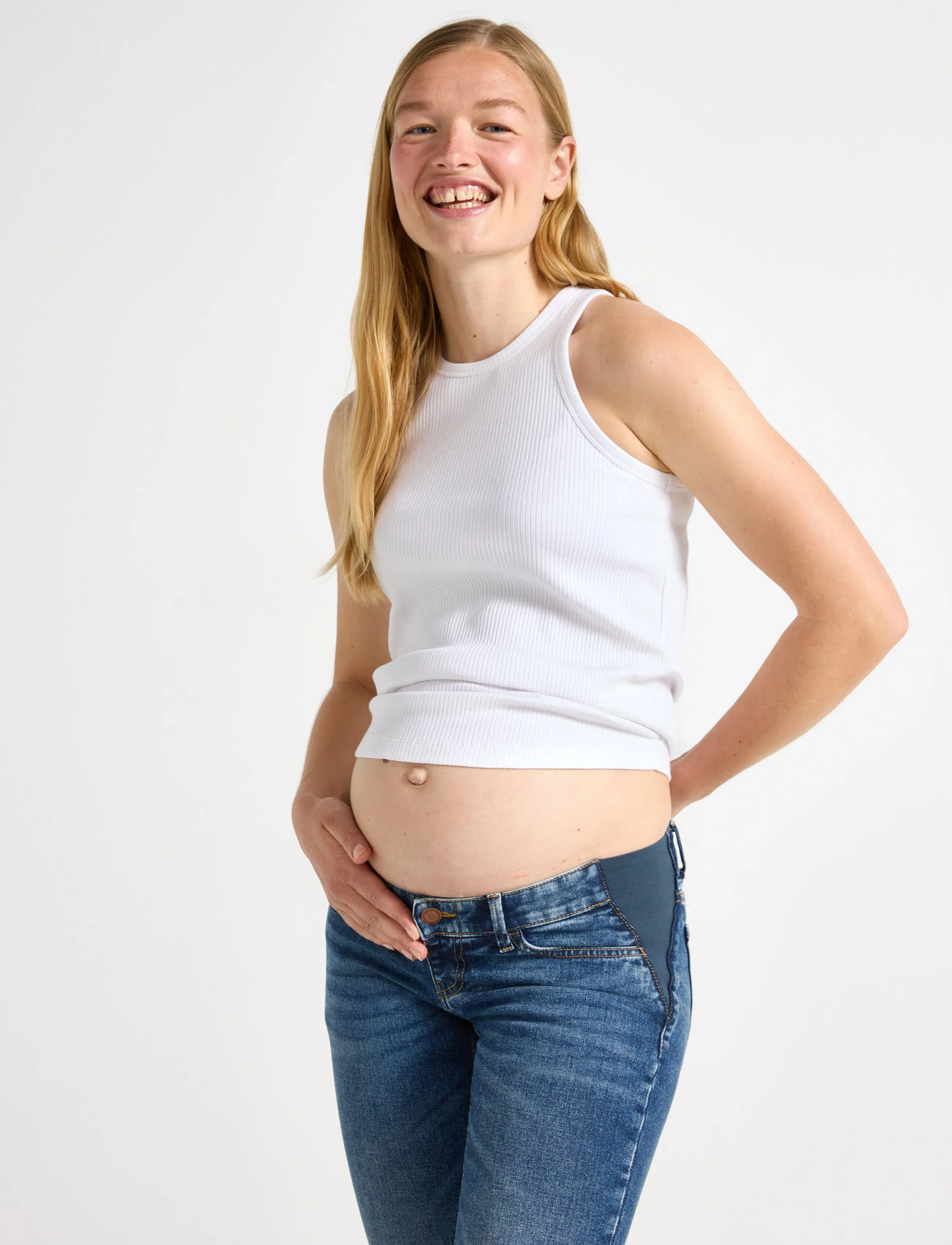 Lindex Top Racer Back Mom, XS, White, T-Shirts & Toppe > Uden Ærmer, Dame