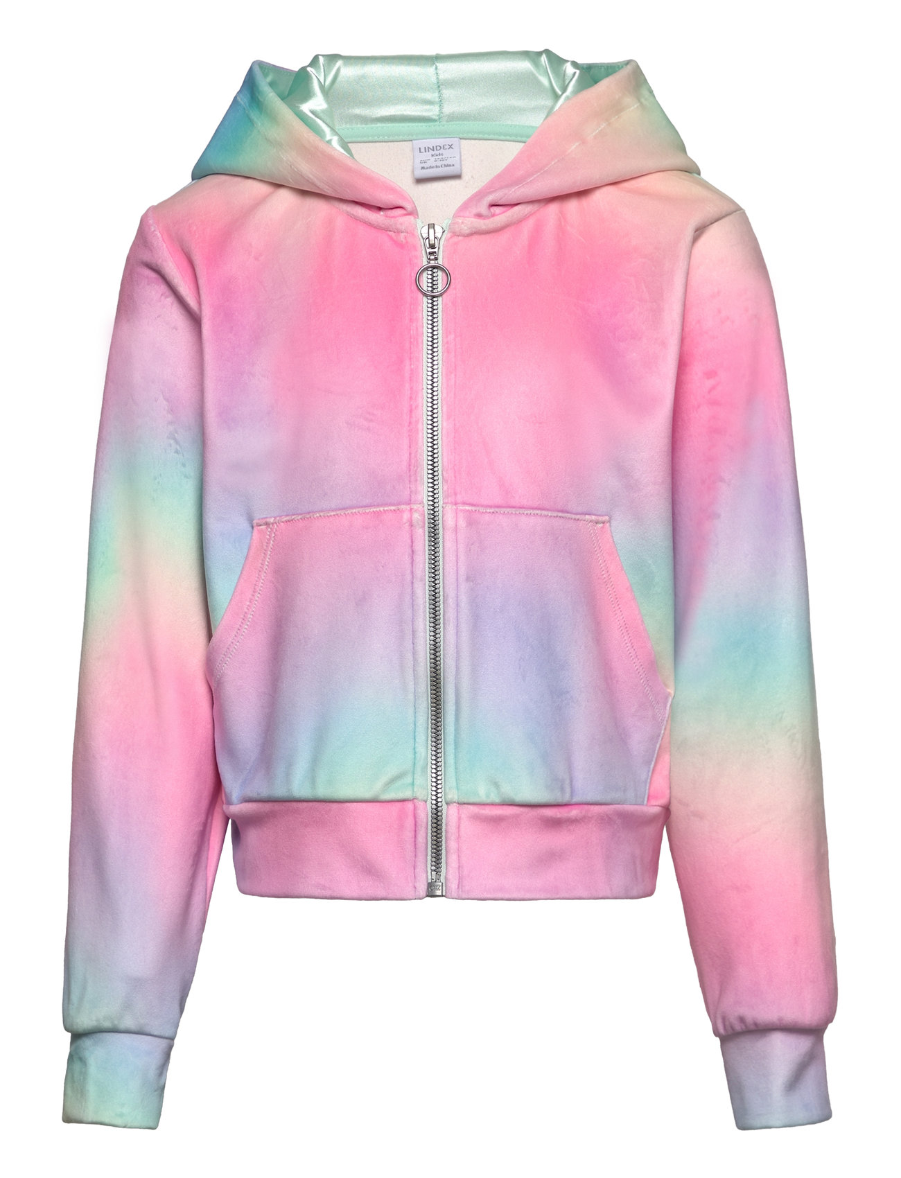Velour Hoodie Rainbow Tops Sweat-shirts & Hoodies Hoodies Multi/patterned Lindex