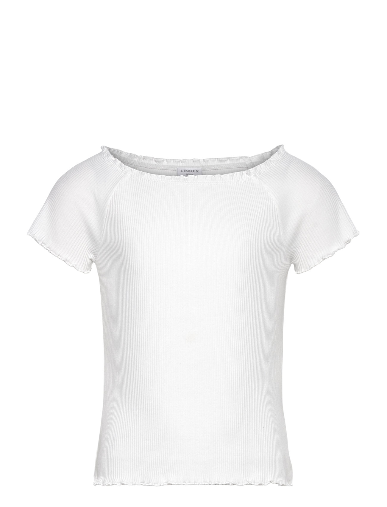 Top Rib Curly Hem Stina White Lindex