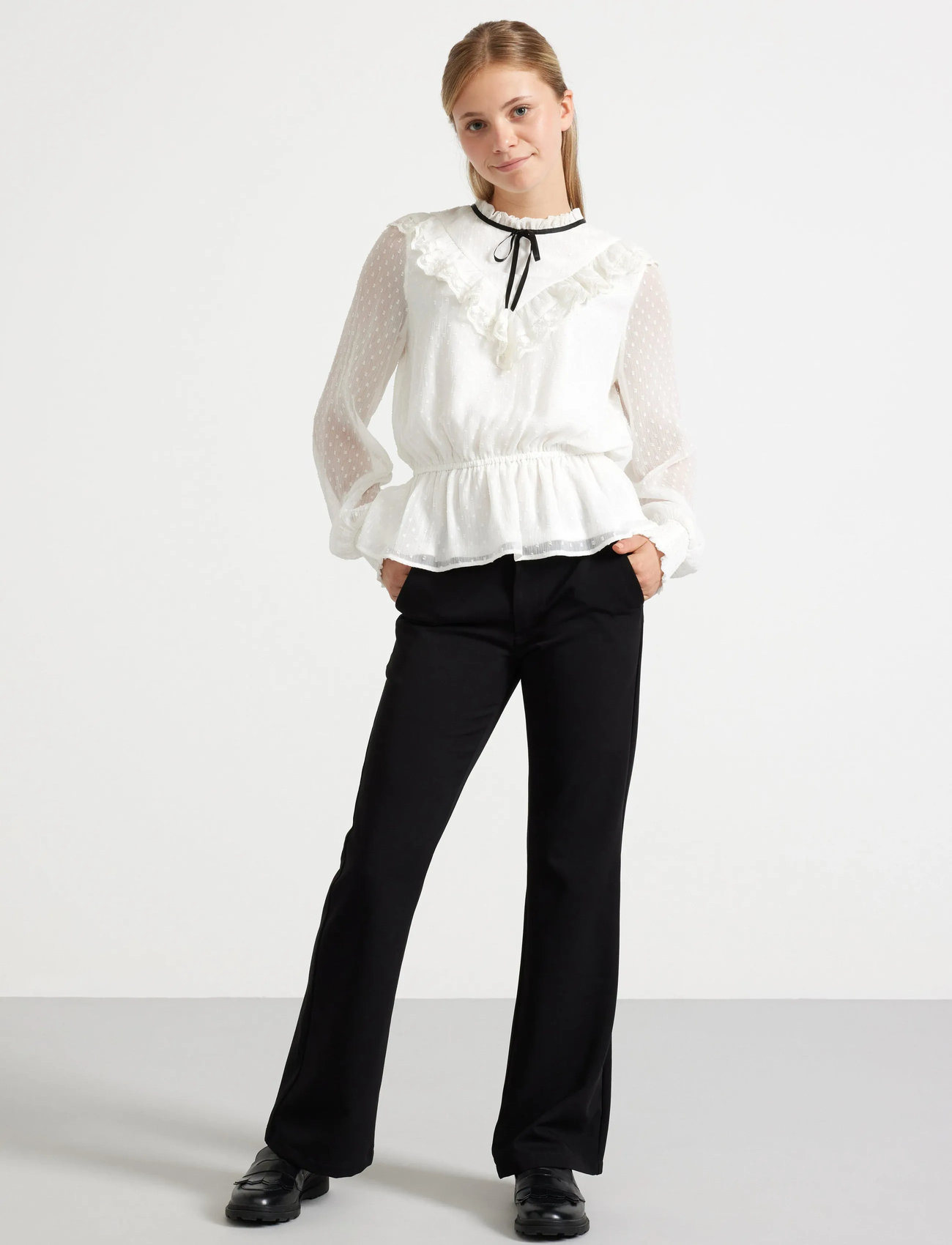 Lindex Trouser Suit, 128, Black, Underdele > Bukser, Børn