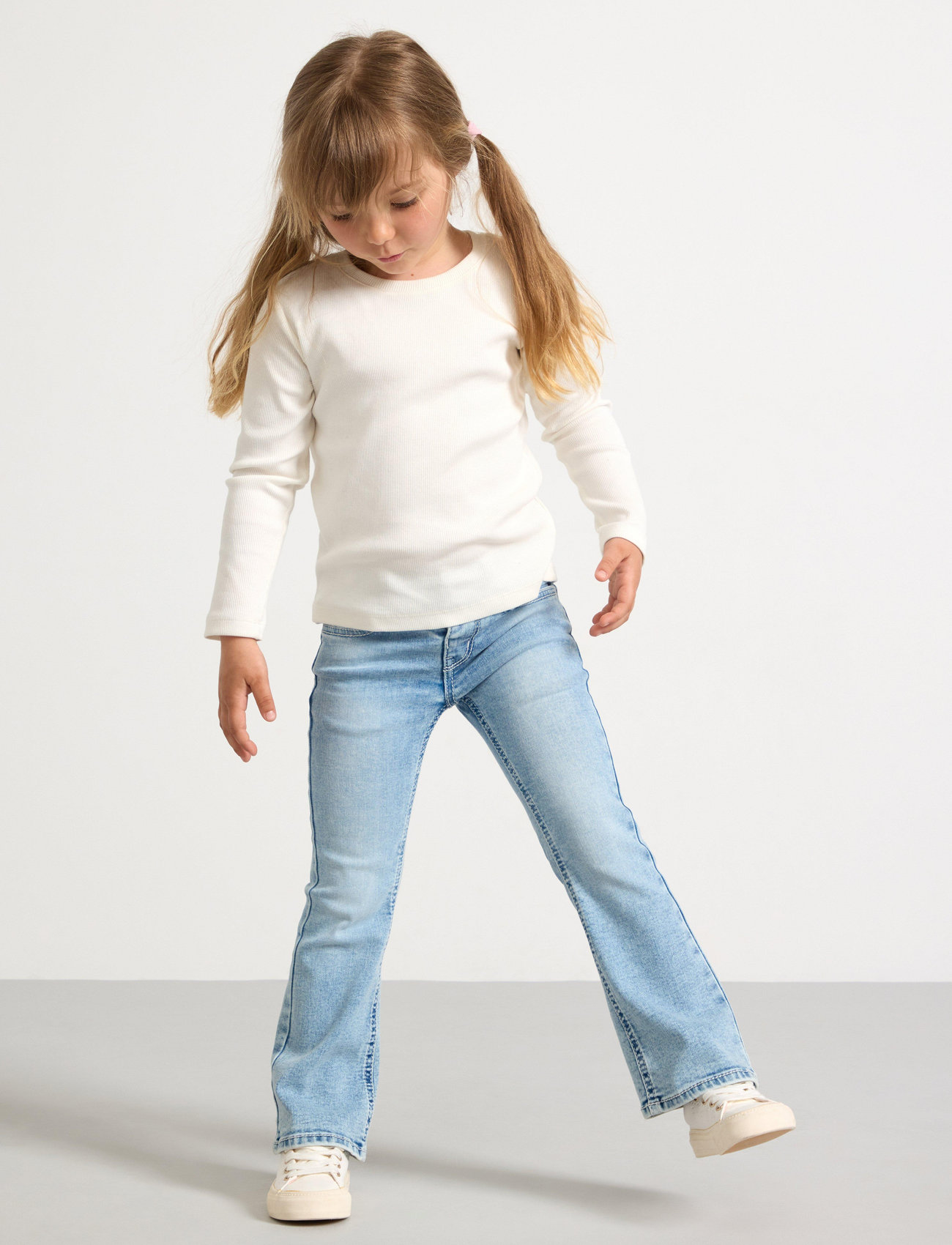 Lindex Trousers Denim Freja Y2K, 92, Blue, Underdele > Bukser, Børn