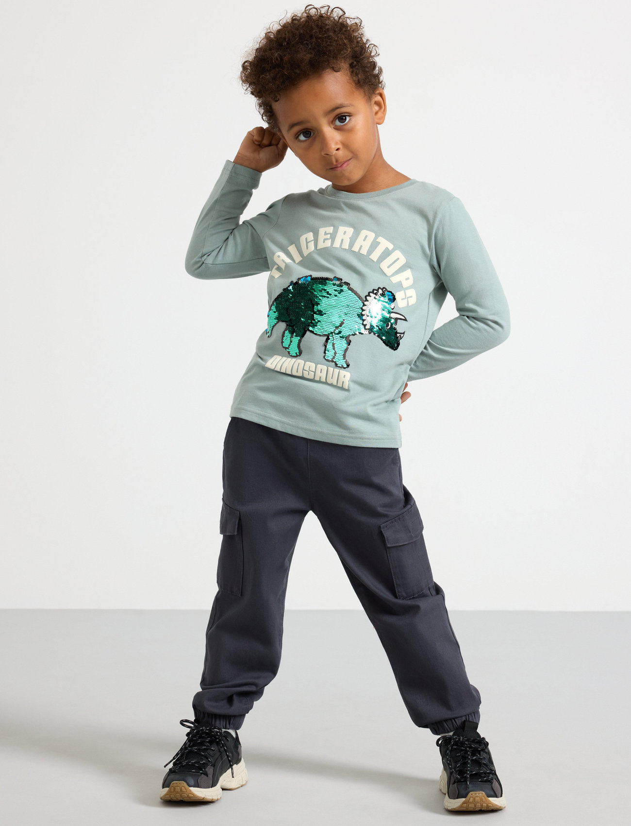 Lindex Trousers Balloon Cargo, 92, Navy, Underdele > Cargo Pants, Børn