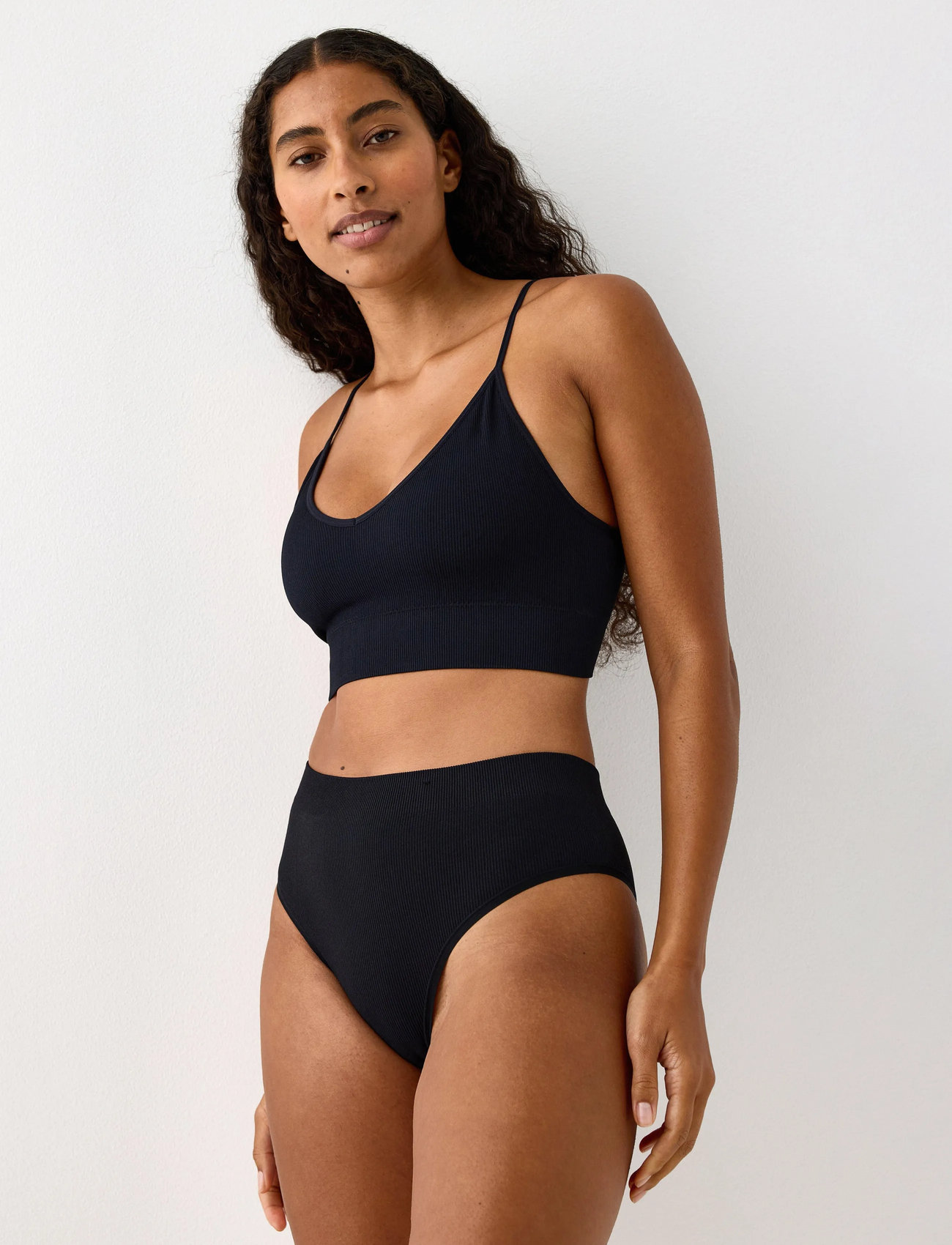 Lindex Brief Brazilian High Seamless, XXL, Black, Trusser > Brasilianske Trusser, Dame