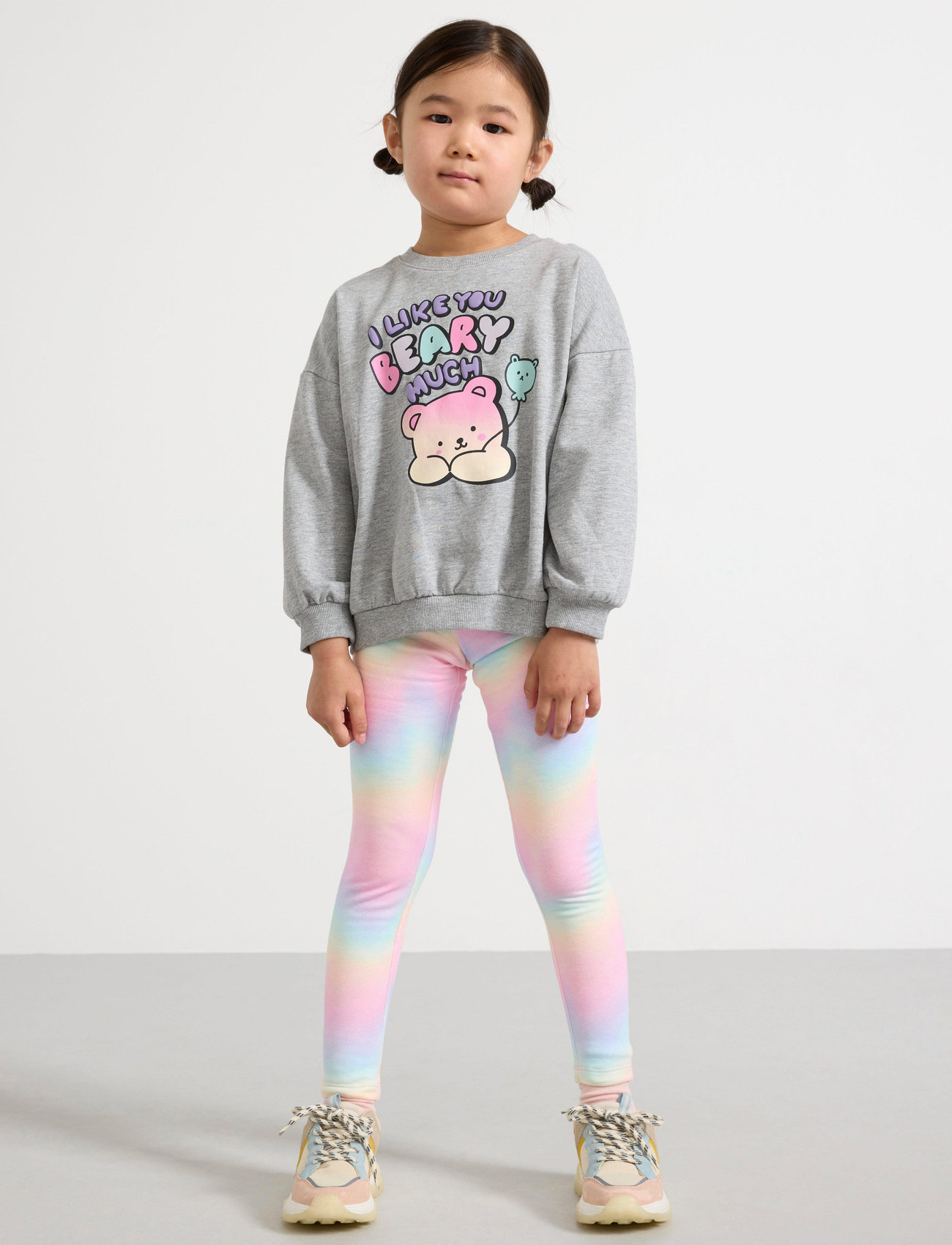 Lindex Leggings Rainbow Aop, 92, Purple, Underdele > Leggings, Børn