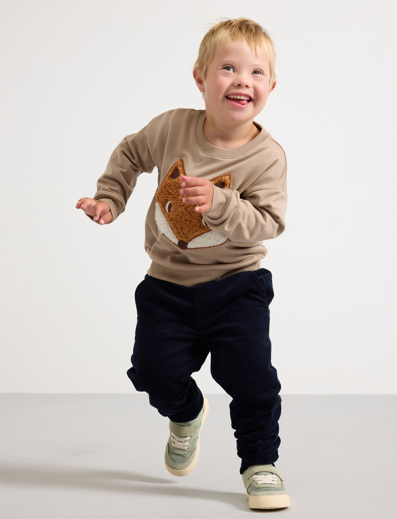 Lindex Trousers Cord Lined, 92, Navy, Underdele > Joggingbukser, Børn
