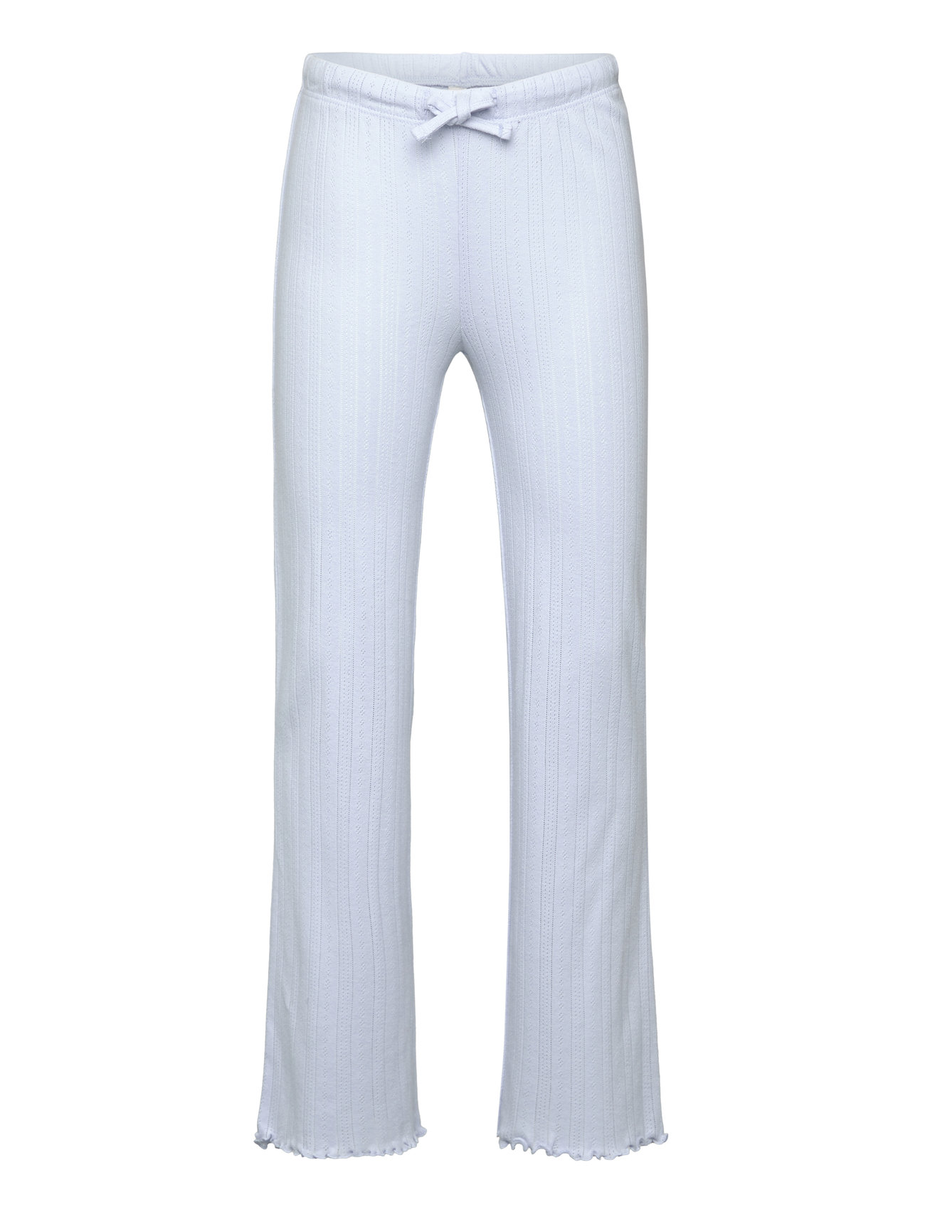 Lindex Trousers Pyjama Pointelle Long, 128, Blue, Pyjamas > Pyjamasbukser, Børn