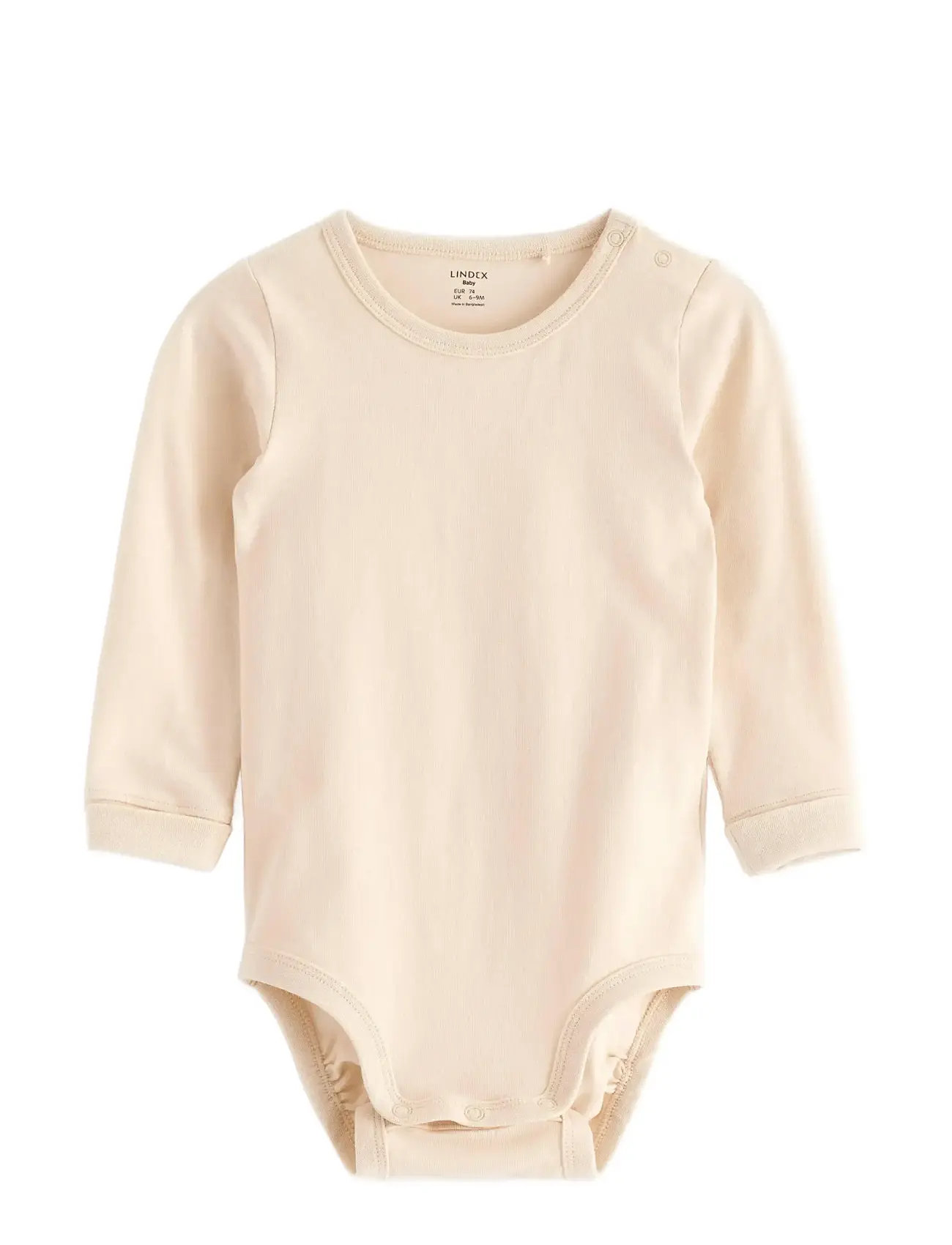 Lindex Body Basic, 86, Beige, Bodys > Langærmede, Børn