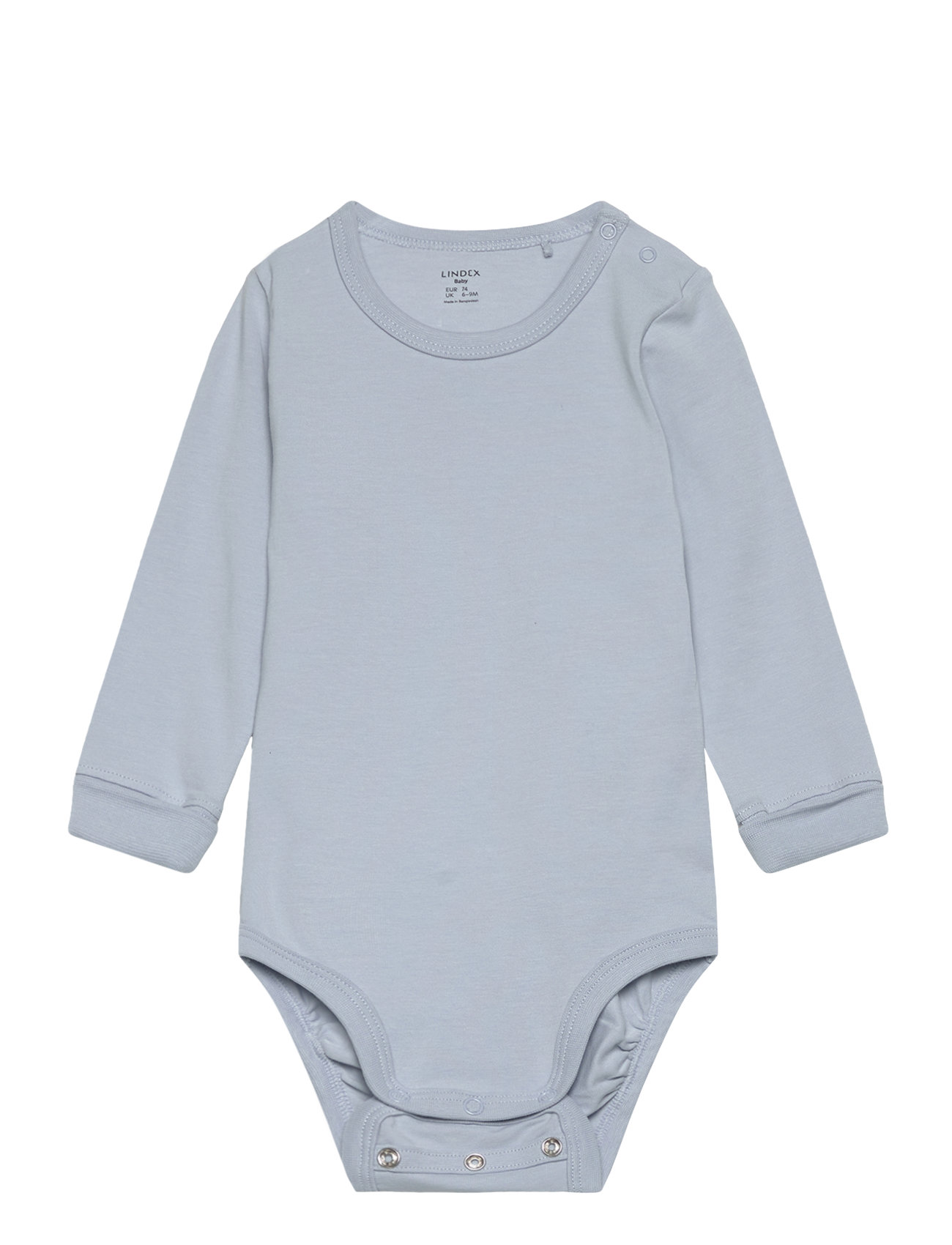 Lindex Body Basic, 86, Blue, Bodys > Langærmede, Børn
