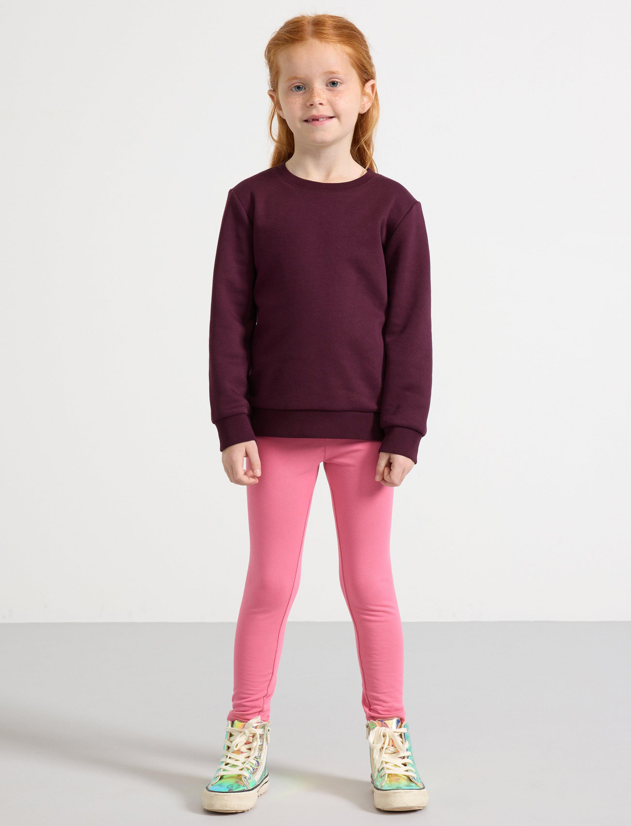 Lindex Leggings Basic Brushed Inside, 92, Pink, Underdele > Leggings, Børn