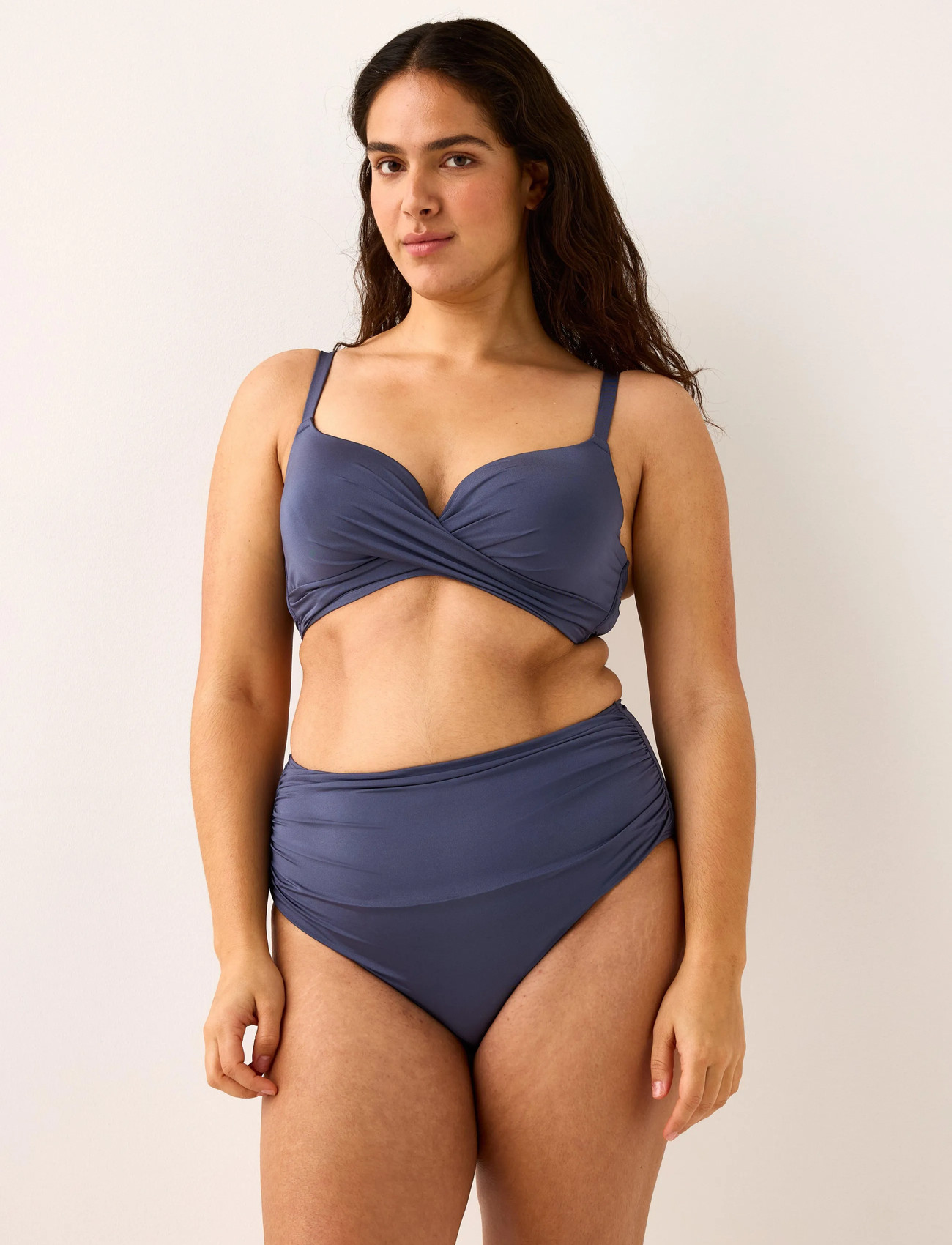 Lindex Lilja Padded Bikini Bra With Underwire, 85 D, Blue, Bikinier > Bikinitoppe, Dame