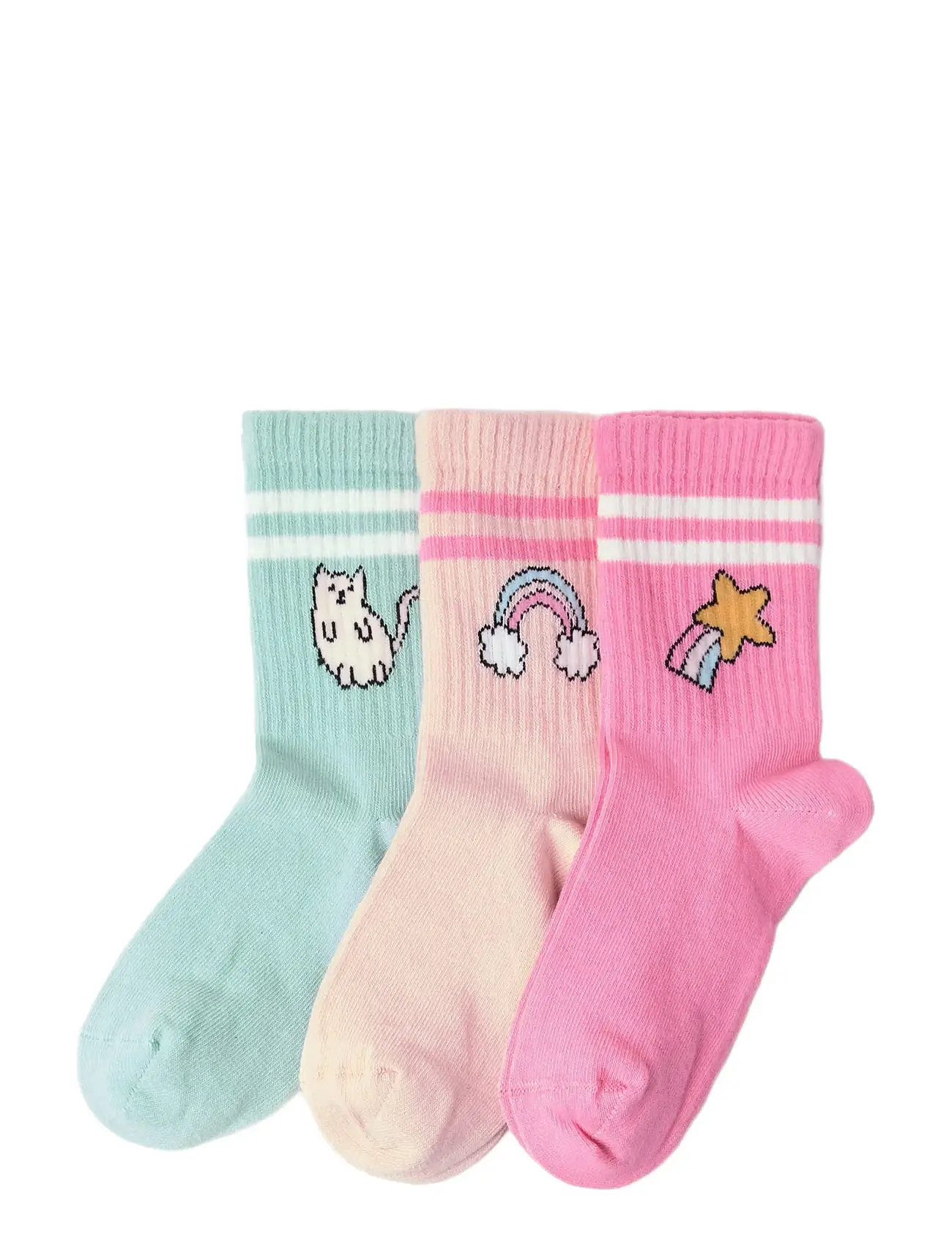 LINDEX Socke 3 P Sg Kawaii Patterned - 22/24 - Kinder