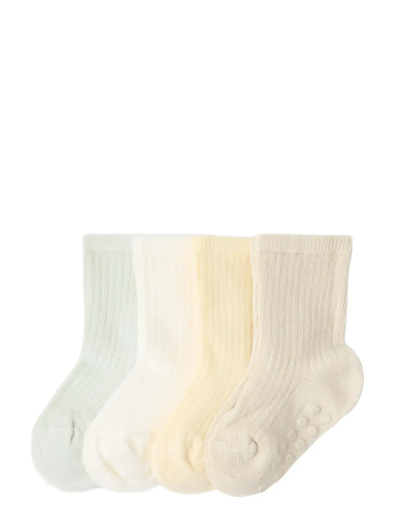 Lindex Sock 4P Rib Solid, 16/18, Yellow, Sokker & Strømpebukser > Sokker, Børn
