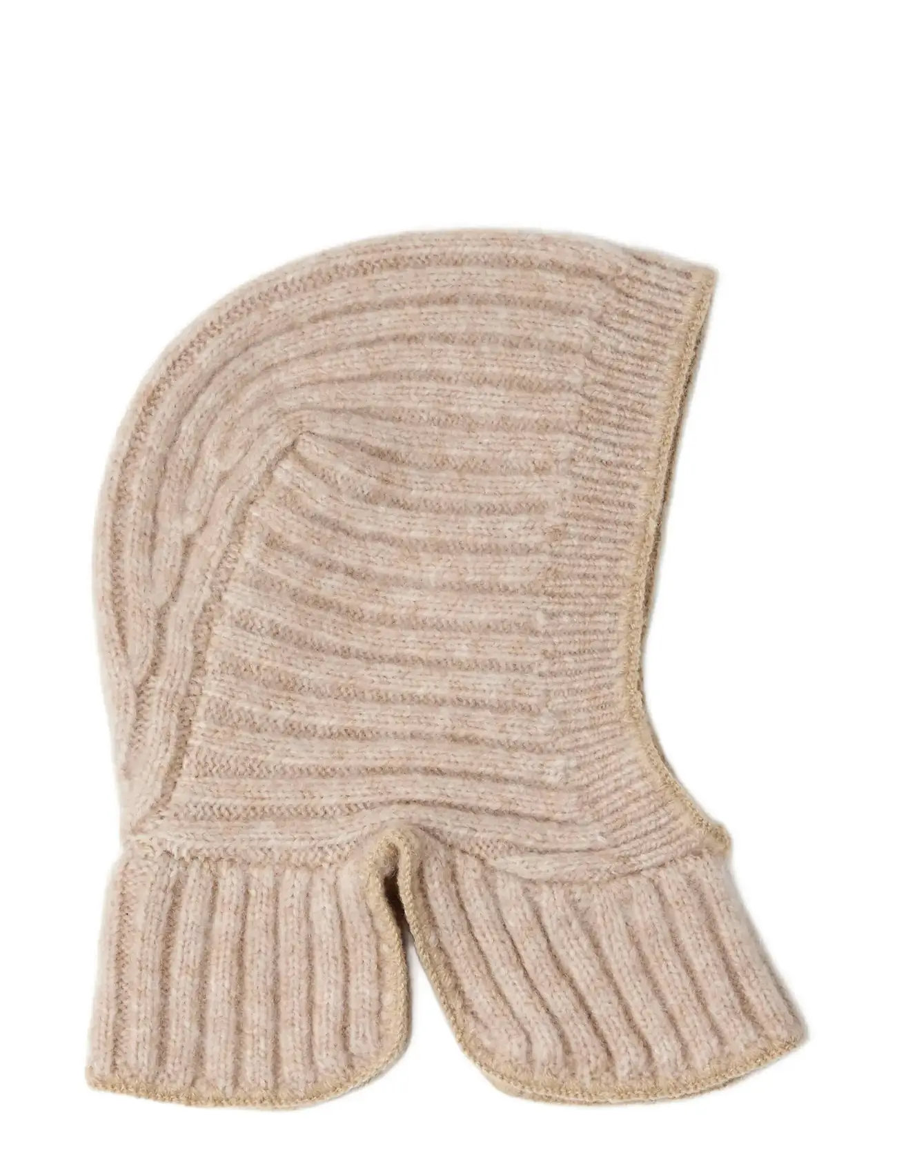 Lindex Balaklava I Ullblanding, 40/42, Beige, Hovedbeklædning > Balaclava, Børn