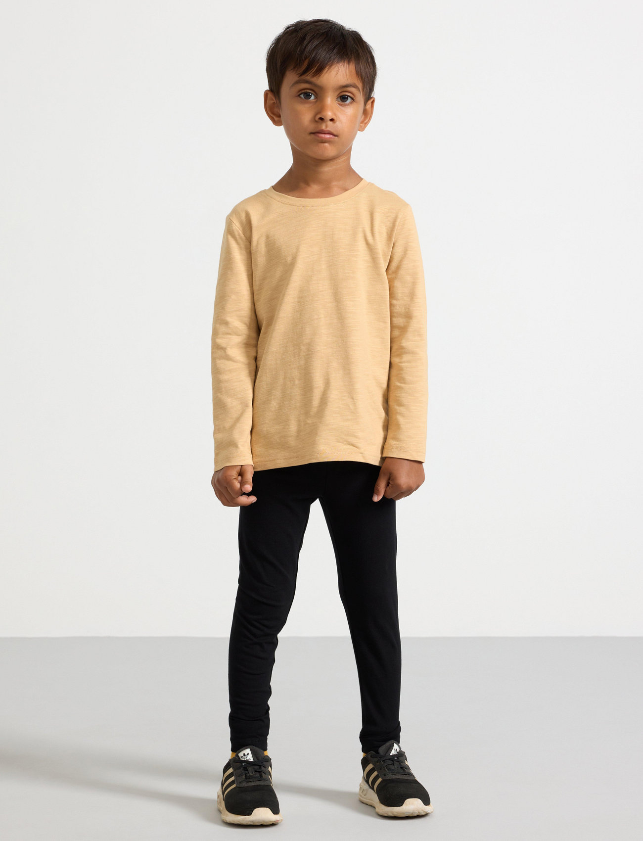 Lindex Leggings Solid Basic Sj, 116, Black, Underdele > Leggings, Børn