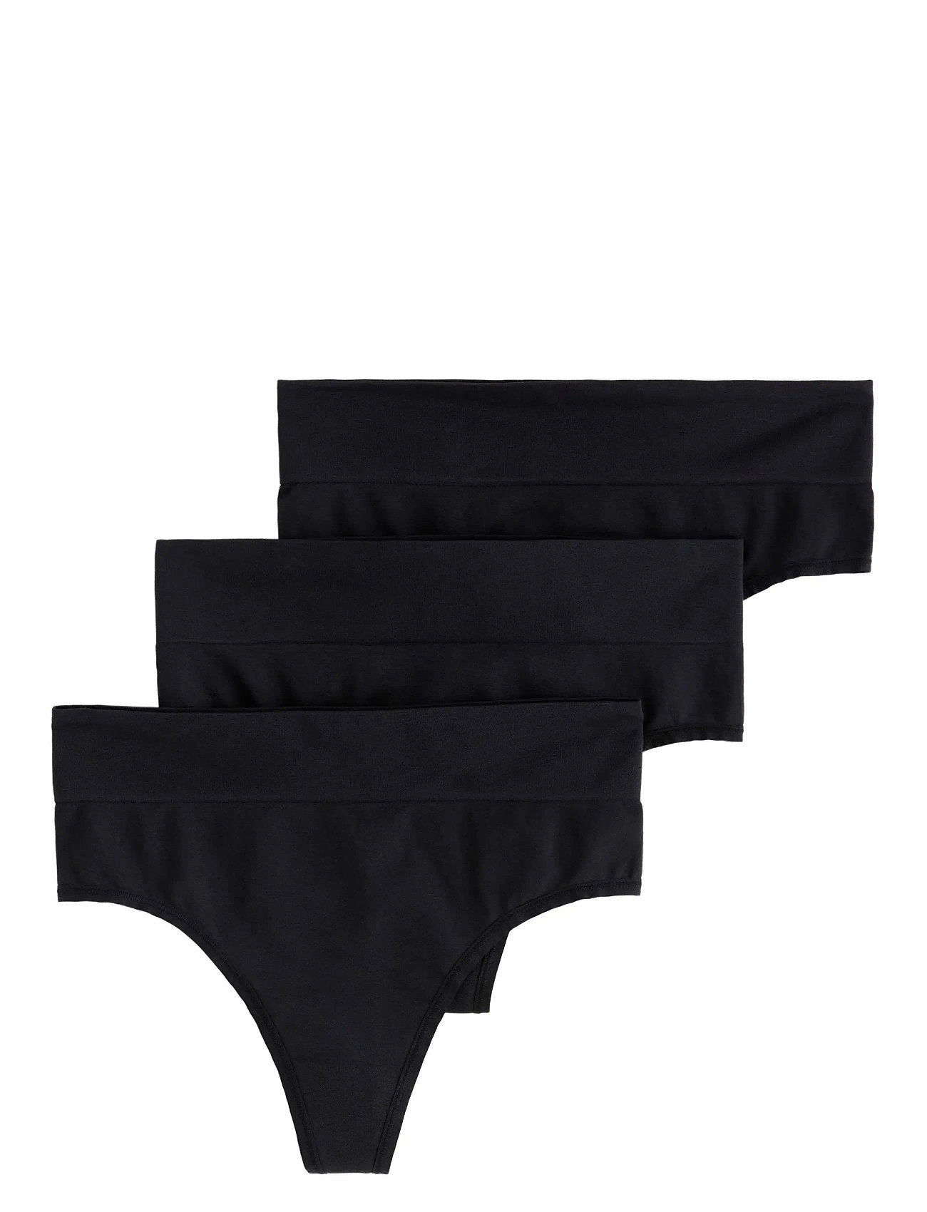Brief Thong High Seamless Joy Stringtruse Undertøy Black Lindex