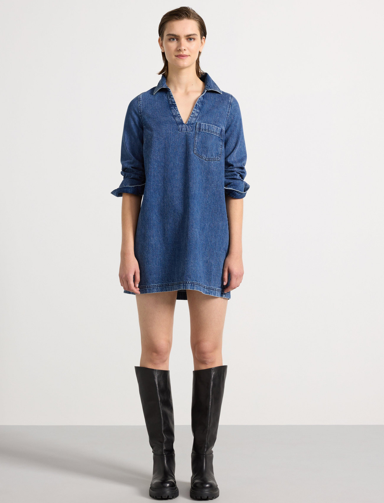 Lindex Dress Aster, M, Blue, Kjoler > Kort Kjole, Dame