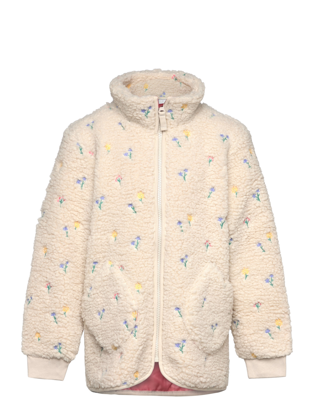 Jacket Pile Embroidery Jakke Cream Lindex