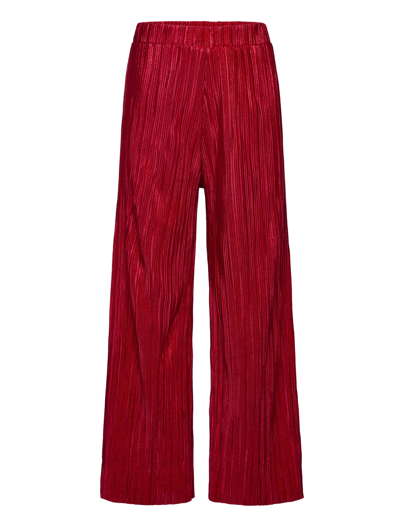 Lindex Trousers Jersey Plisse Röd