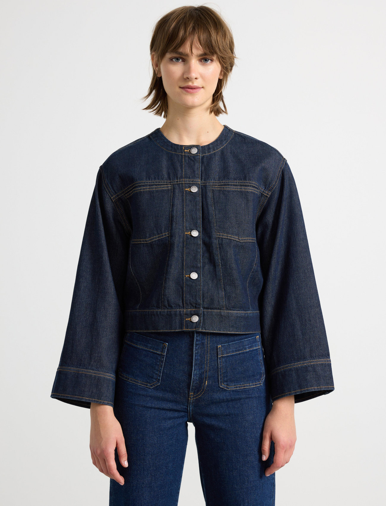 Lindex Jacket Biona, S, Navy, Jakker > Denim, Dame