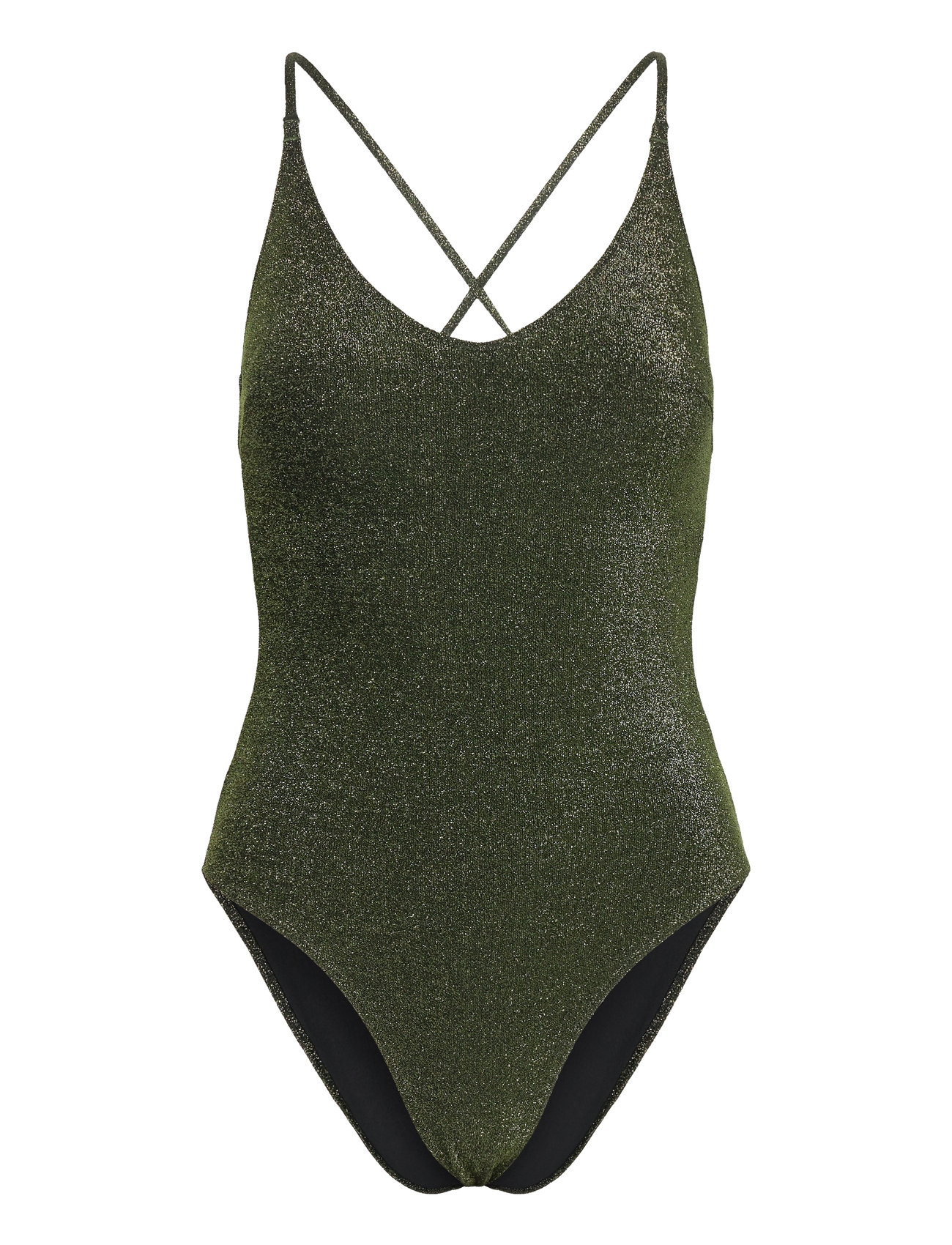 Swimsuit Naila Lurex Badedrakt Badetøy Green Lindex