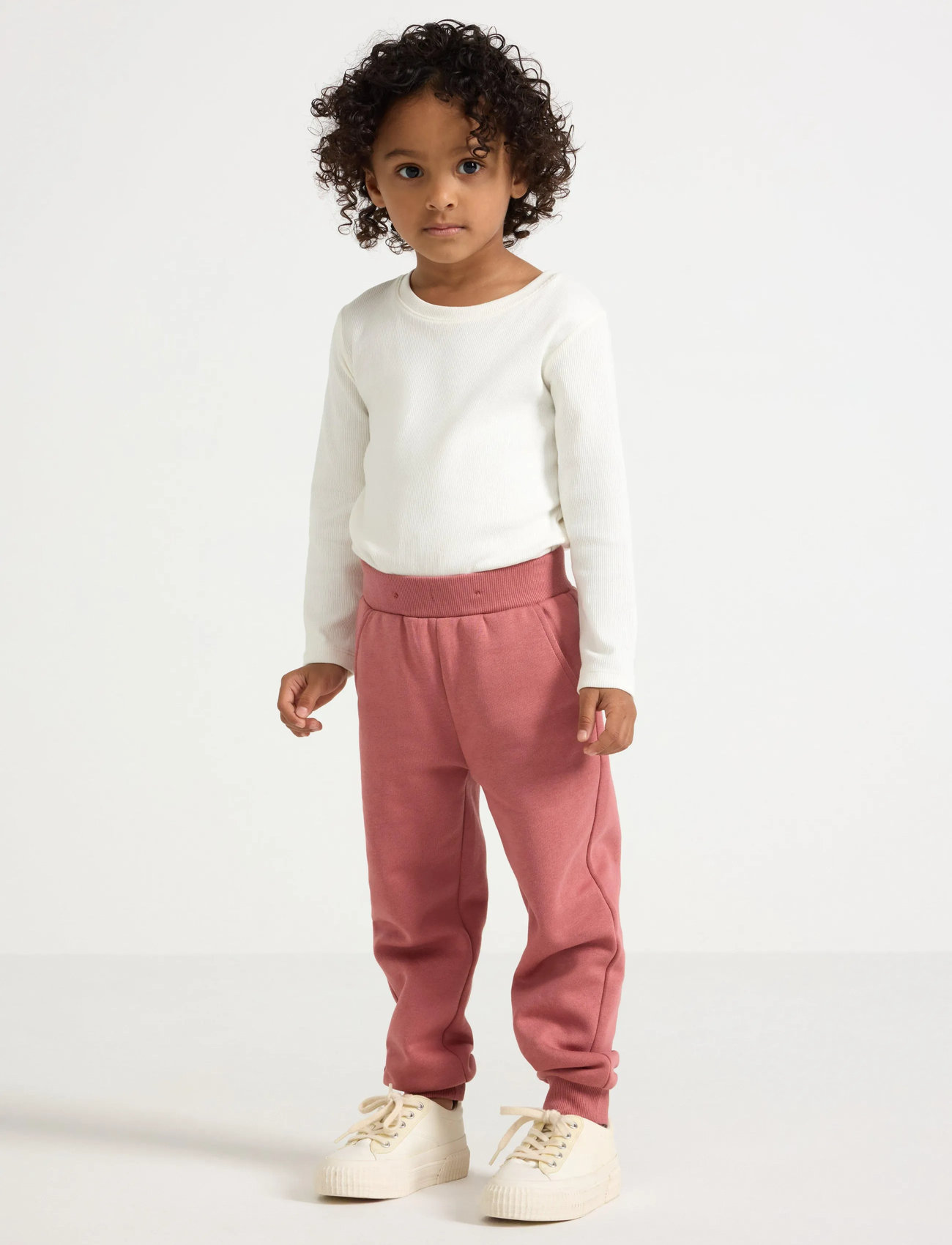 Lindex Trousers Basic, 116, Pink, Underdele > Joggingbukser, Børn