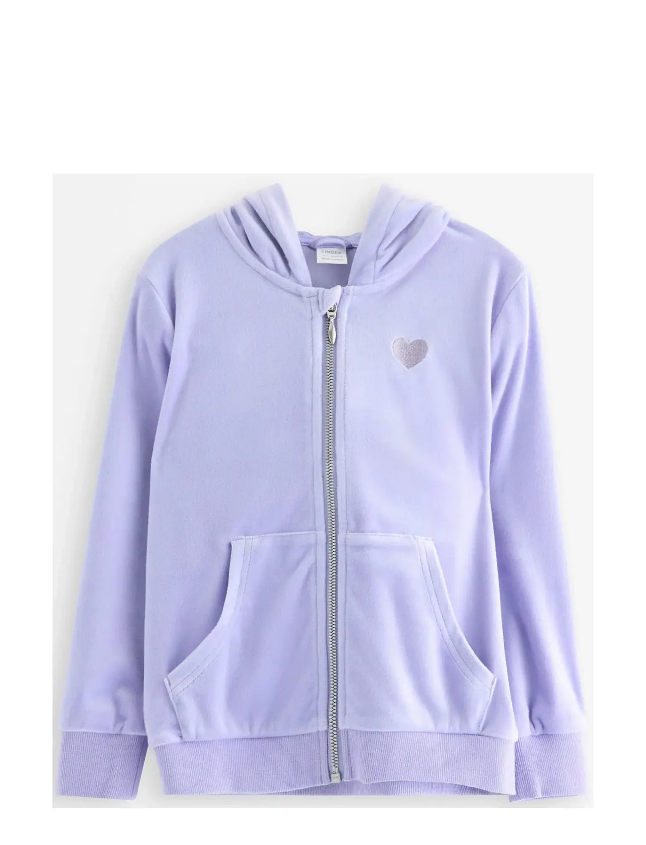 LINDEX Hoodie In Velour Lila - 92 - Kinder