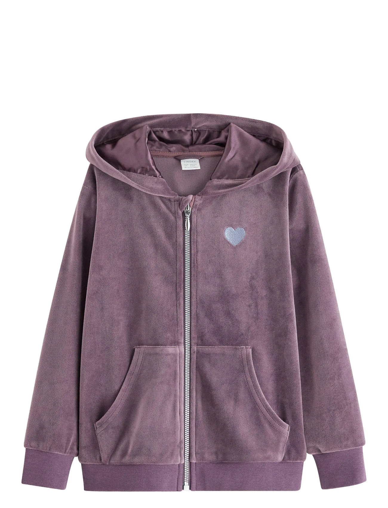 LINDEX Hoodie In Velour Lila - 92 - Kinder