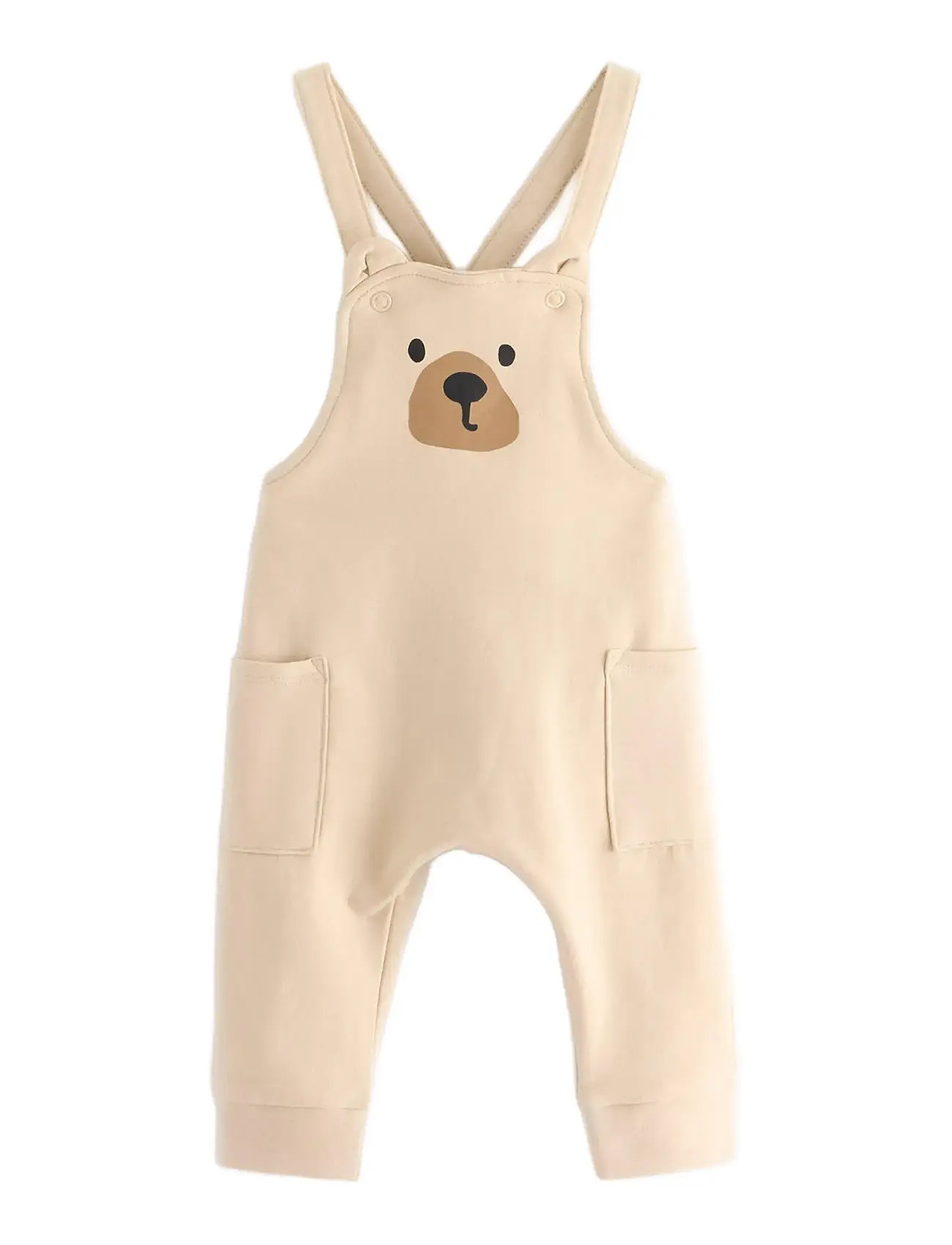 LINDEX Dungerees W Placement Animal Beige - 74 - Kinder