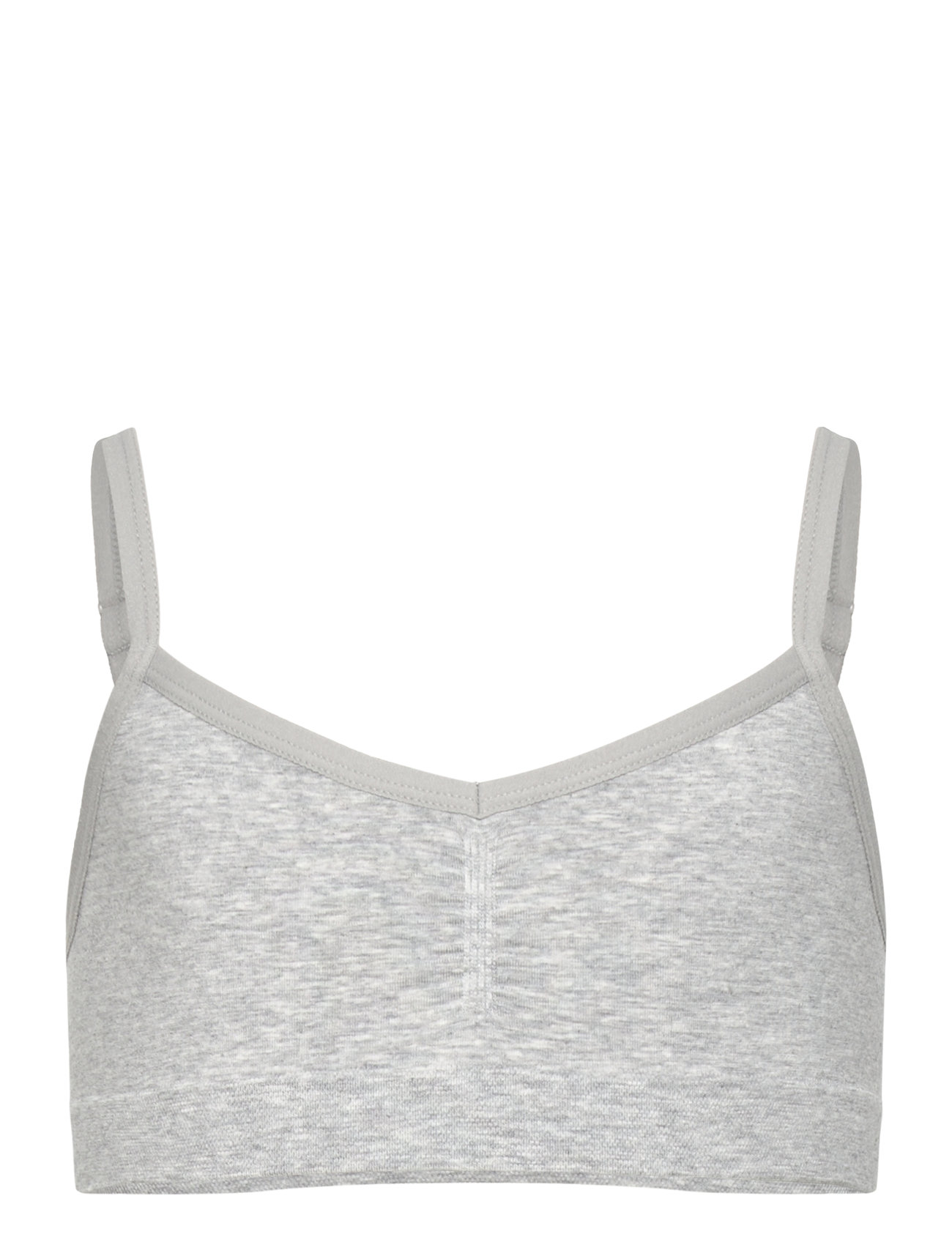 Lindex Top Seamless V Neck Melange, 128, Grey, Undertøj > Toppe, Børn