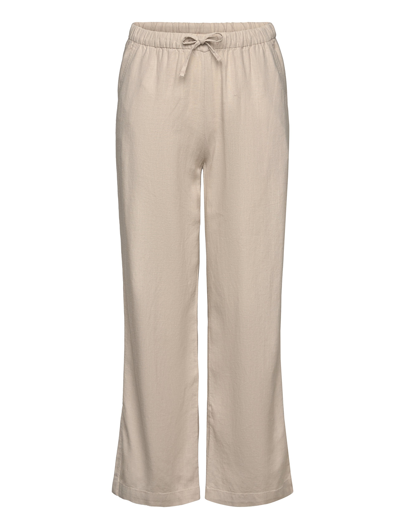 Lindex Trousers Linen Blend, 152, Beige, Underdele > Bukser, Børn