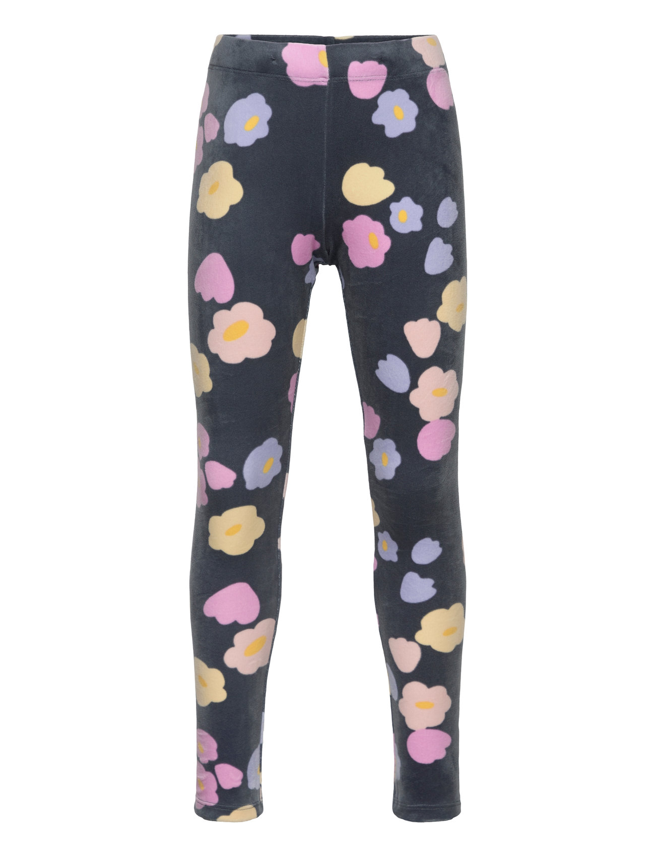 LINDEX Leggings Velour Bloom Aop Grau - 98 - Kinder