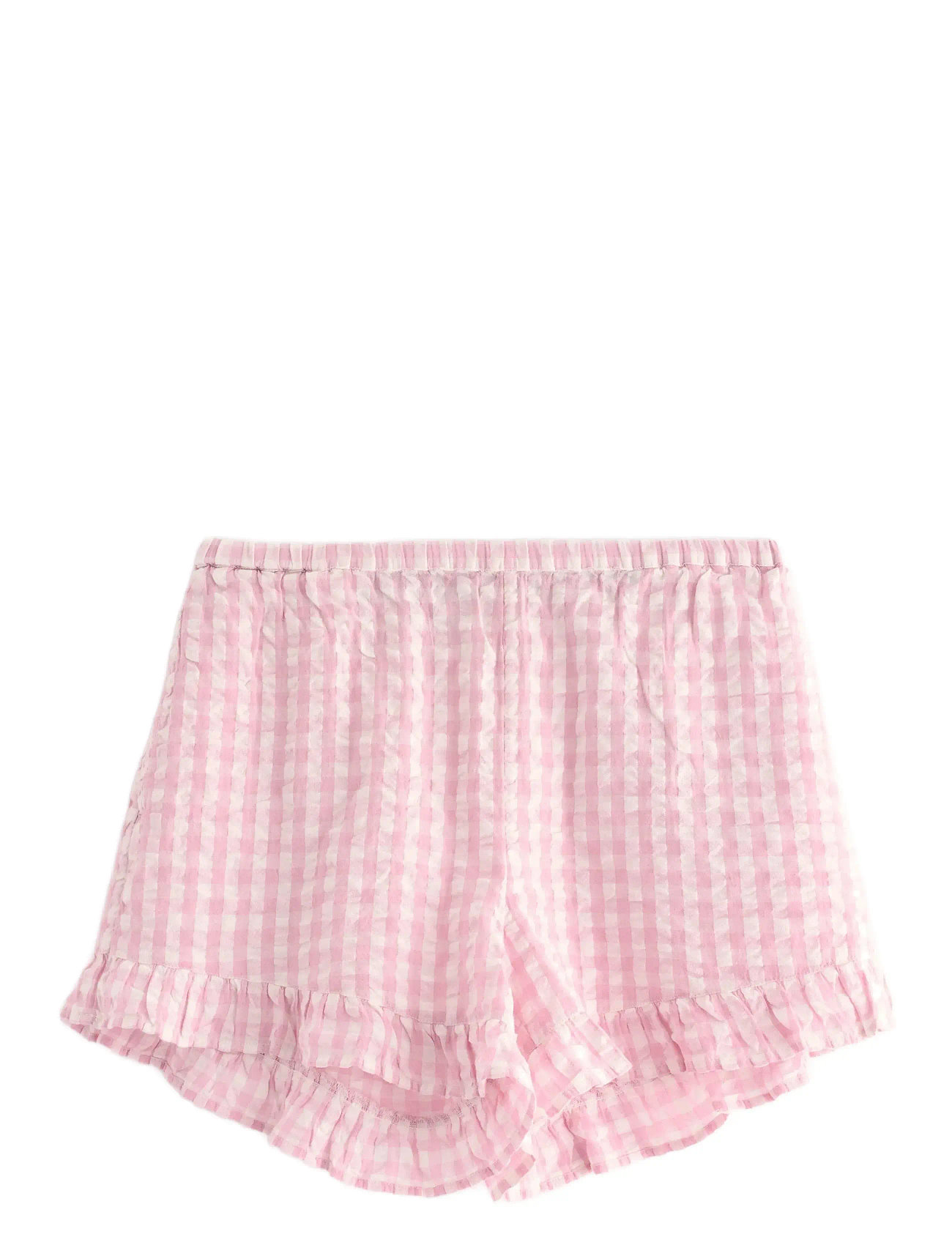 Pyjama Shorts Seersucker Floun Shorts Pink Lindex