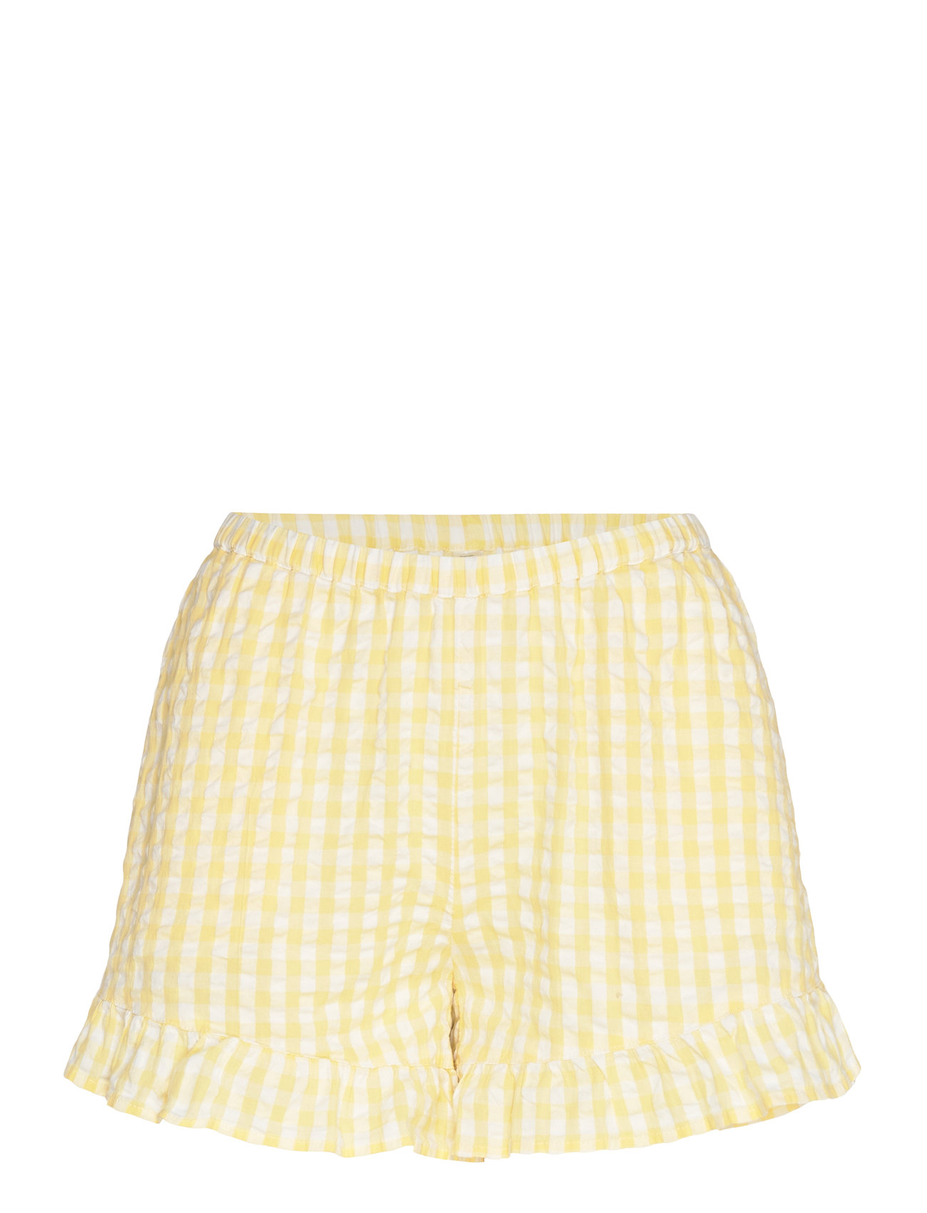 Pyjama Shorts Seersucker Floun Shorts Yellow Lindex